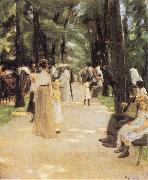 Max Liebermann The Parrot Walk at Amsterdam Zoo oil painting reproduction